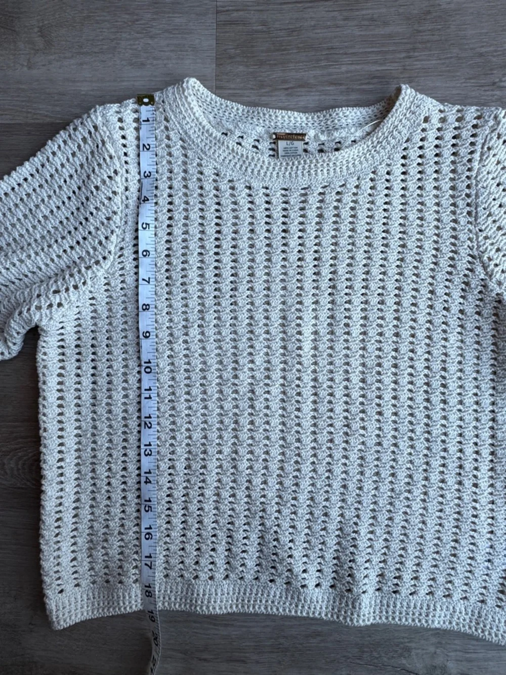 Magaschoni Crochet Knit Crew Neck Sweater sz L - Picture 5 of 7